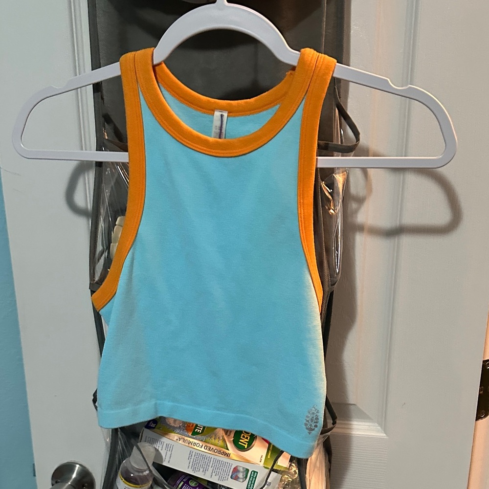 FP Movement by Free People Blue and Orange Tank Top